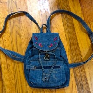 SOLD- Mini Embroidered backpack!
